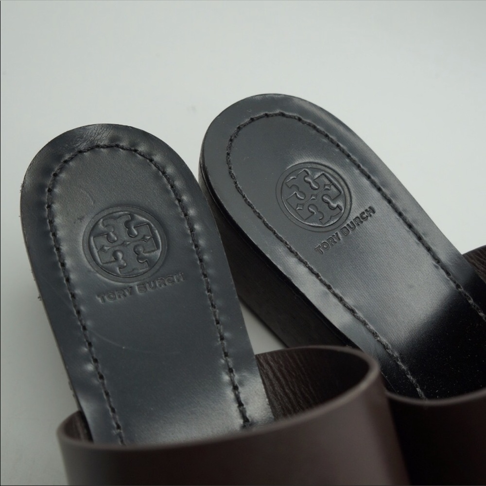 Tory Burch Two Tone Leatherwood Platform Sandals